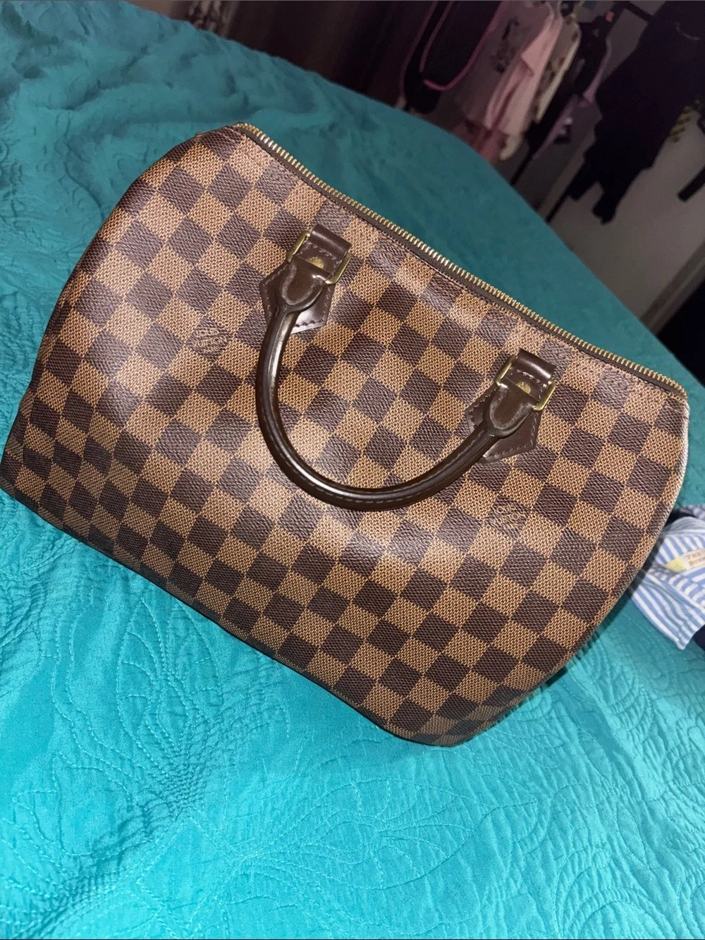 Classic Brown Check Dome Satchel Handbag